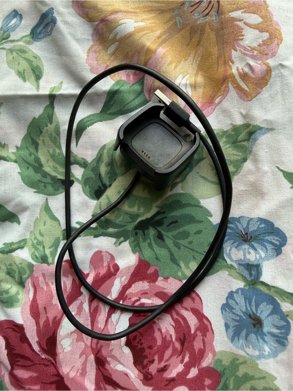 Black Fitbit Charging Cradle with USB Cable